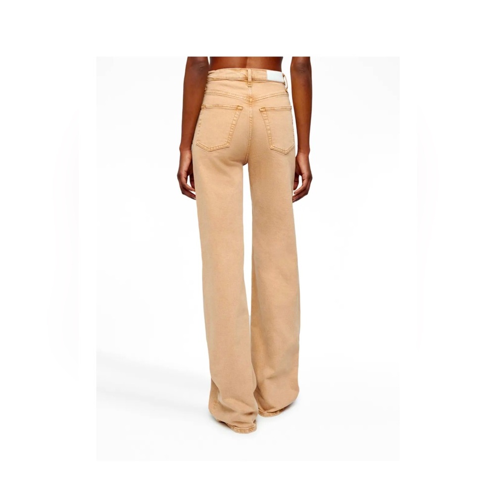 RE/DONE 70’s HIGH WAISTED WIDE LEG JEANS IN KHAKI SIZE 30 - Picture 4 of 11